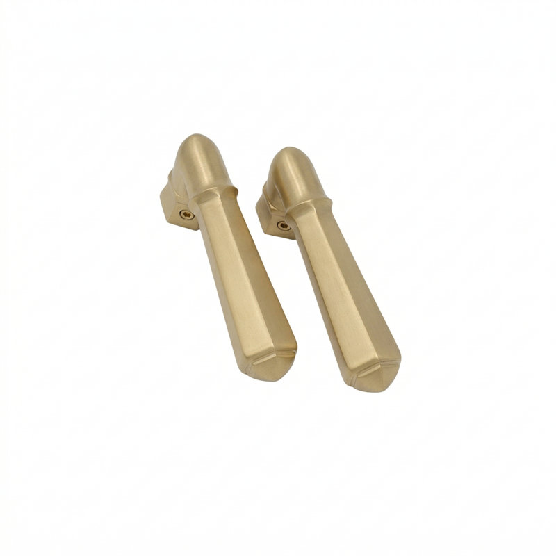 Strom Living P0980 Temperature Lever Handle with Brass in Unlacquered Raw Brass, Laiton brut non laqué