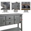 Buffet 48 po en bois massif avec 2 tiroirs pour salle à manger rétro-1730564511
