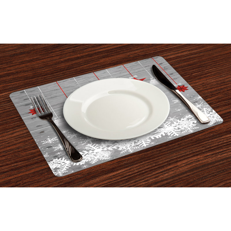 Ochlocknee Christmas Stars Baubles Snow Placemat