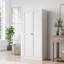 Rangement réglable pour garde-manger de 61 po en métal blanc avec 4 tablettes
