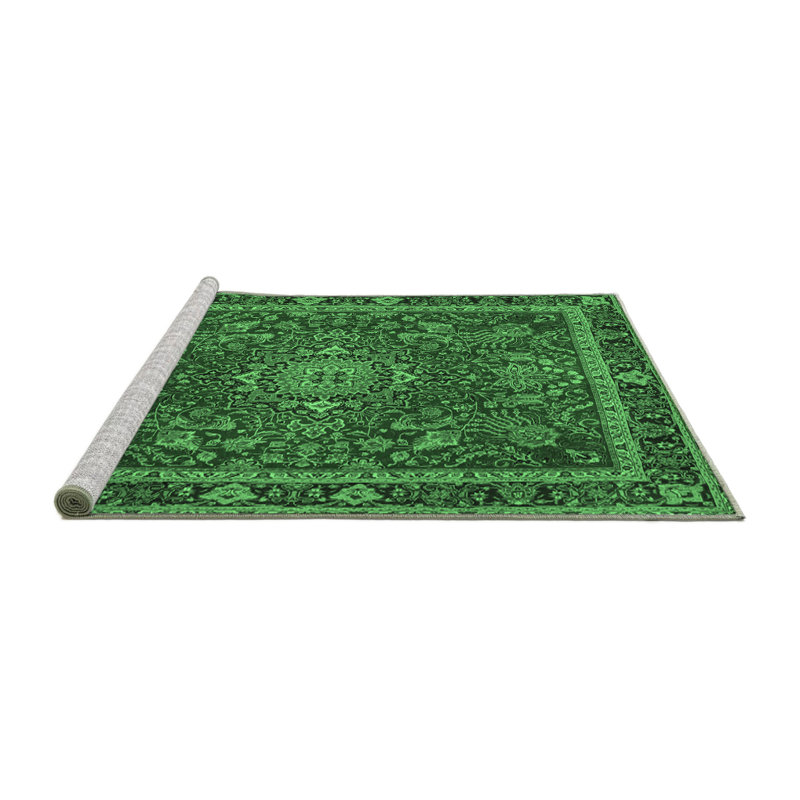 Washable Oriental Indoor Rug, Square 5'