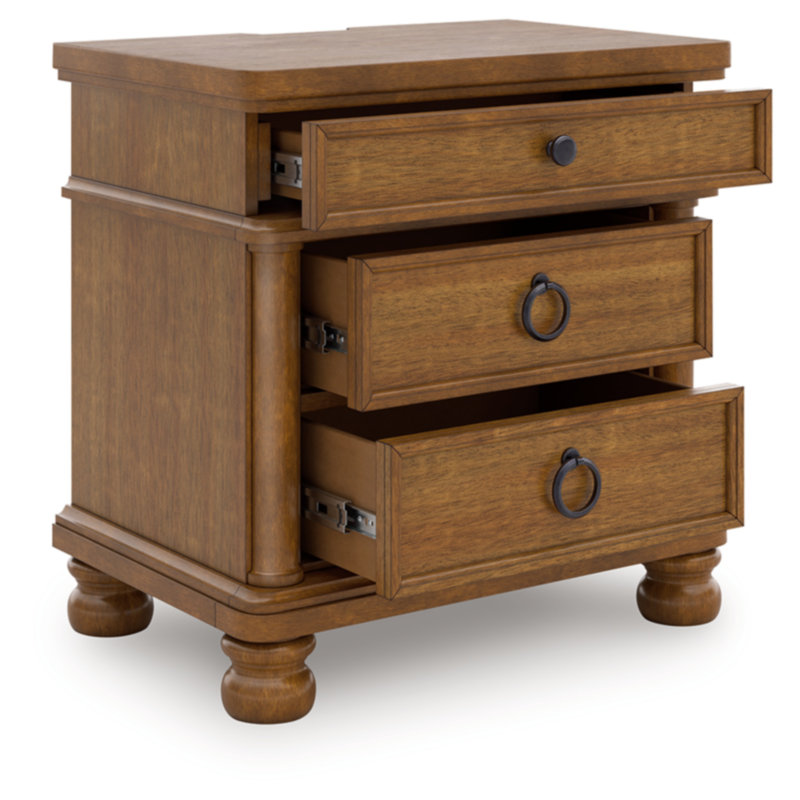 Table de chevet Greddinton, Brun