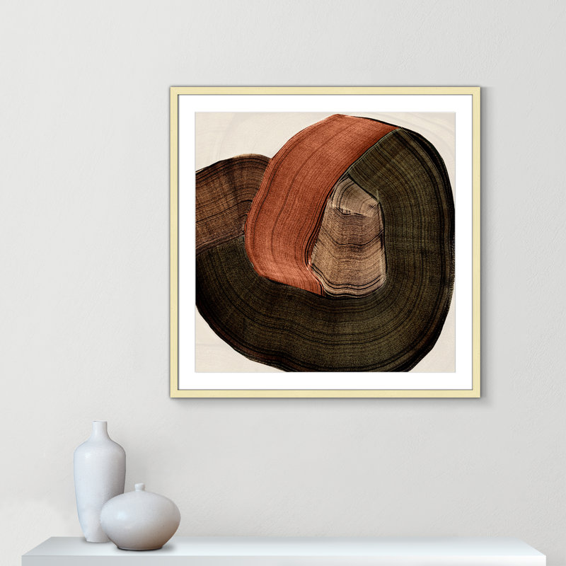 «Folded Earth II» par , Imprimé mat, Or mat, 32'' W x 32'' H