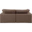 Canapé modulaire 80 po à accoudoirs carrés en similicuir-87149806