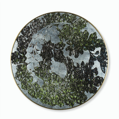 Silver Leaf Floral Print