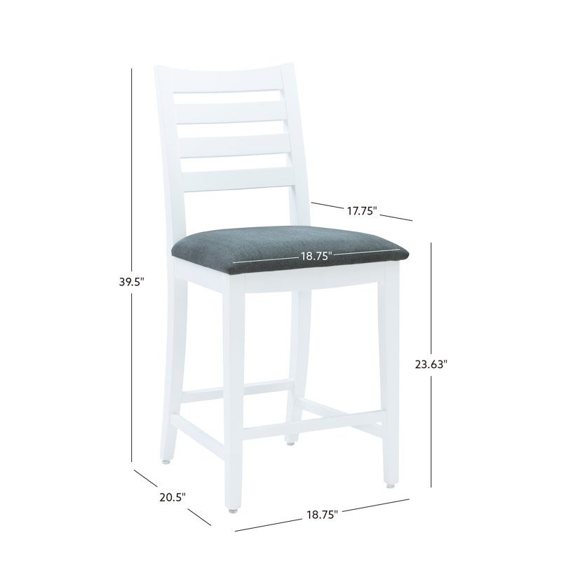 Tabouret Sandra, Blanc / noir
