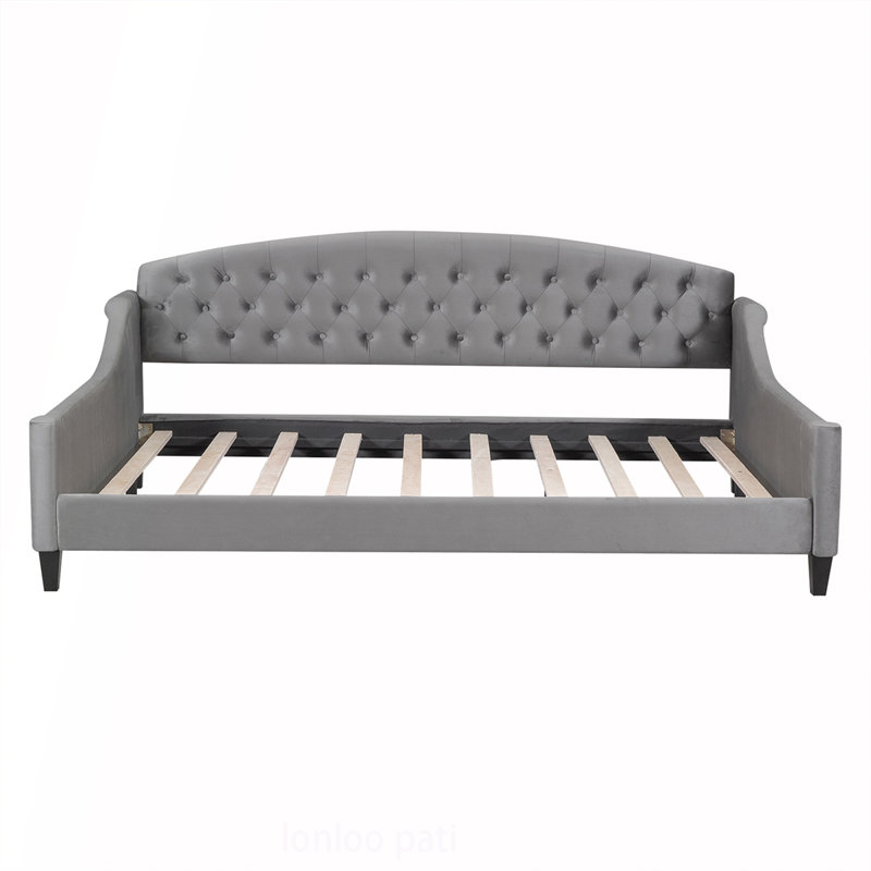 Modern Luxury Tufted Button Daybed, Twin with Durable Plywood Frame and Multifunctional Design for Versatile Use, Full