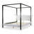 Beecher White Boucle Canopy Queen Bed with Iron Frame-228062923