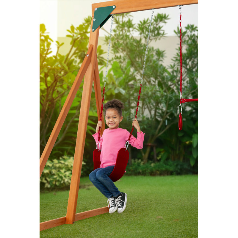 Portique en bois Trailside, Rouge