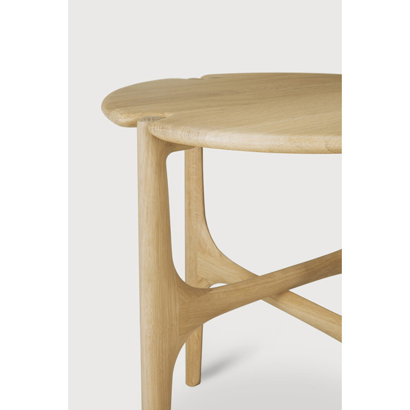 Pi Solid Wood End Table, Oak