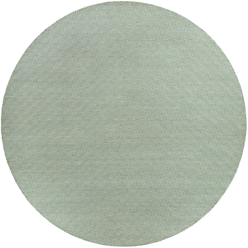 Tapis contemporain Contemporary vert, Rond 12 pi