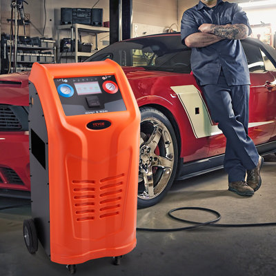 Fully Automatic Refrigerant Recovery Machine For R134A+R1234YF - AC Recovery Machine Kit Built In Electronic Scale/Compressor/Recovery Tank, Recovery Machine HVAC Dual Cylinder