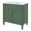 Meuble-lavabo de salle de bain avec lavabo supérieur, armoire de rangement moderne avec 2 tiroirs et un tiroir basculant