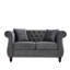 Canapé combiné 3 places + 2 places Velours gris (W834S00069 + W834S00113)
