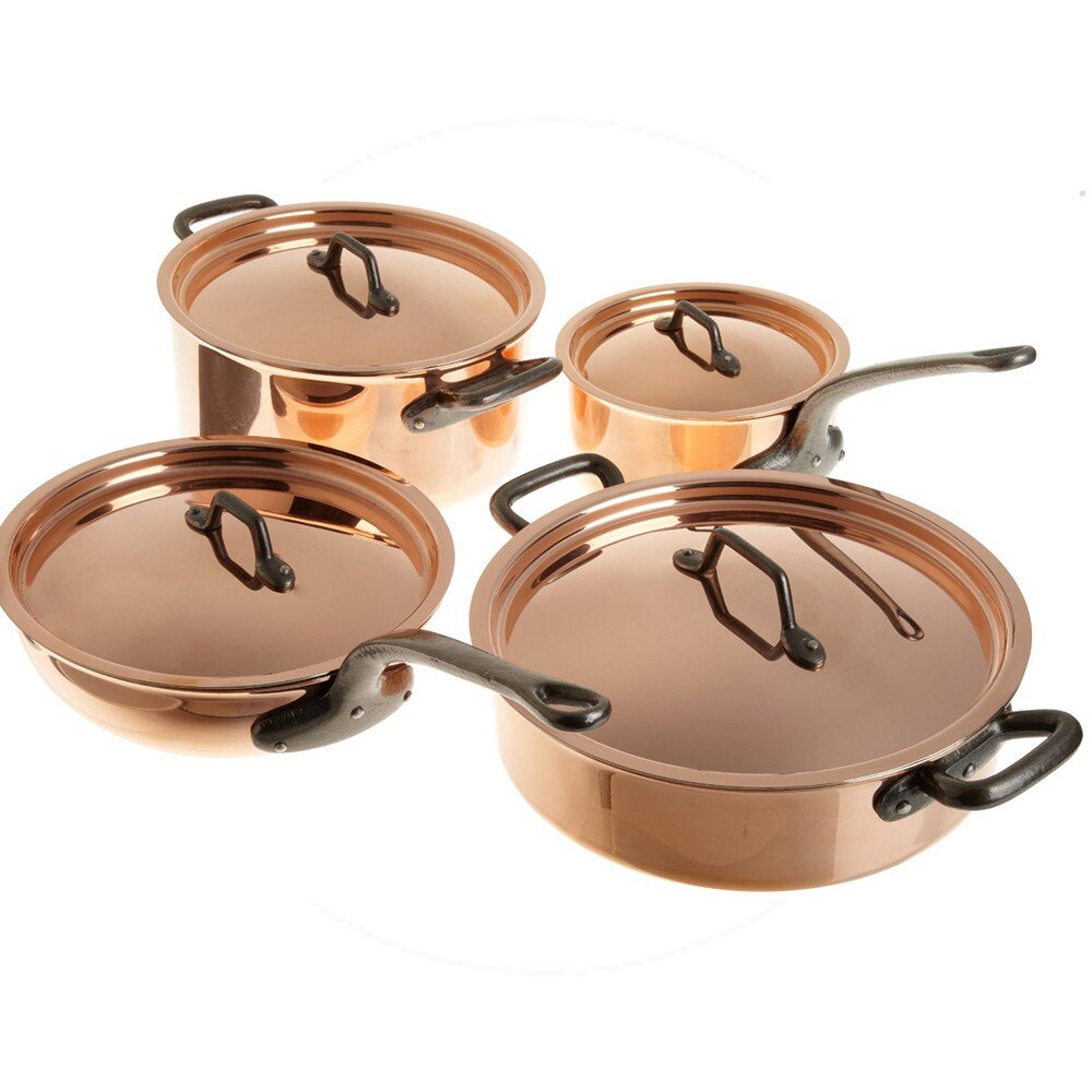 Gotham Steel Hammered Cookware Set - Copper, 5 pc - Baker's