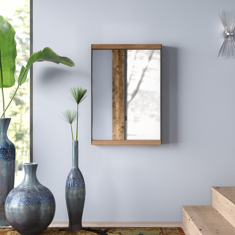 Rectangle Mirror, 78" x 25", Whitewashed Ash