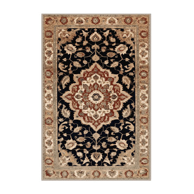 Machine Washable Persian Brown Area Rug