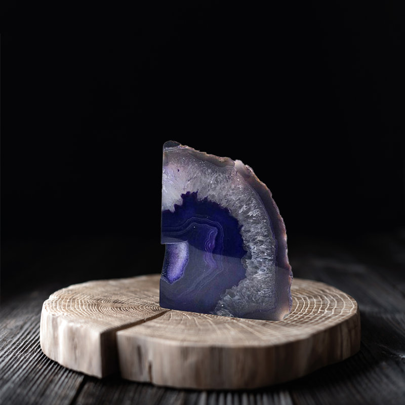 Serre-livres simples Eternity Agate |  Mauve, H 7,5 po x l 5 po x P 4,5 po