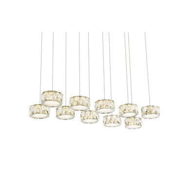 Amur 14 - Light Chrome LED Kitchen Island Pendant
