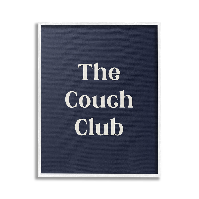 "Couch Club", art de la giclée encadrée par Lil 'Rue, Estampe numérique encadrée blanc bord de mer, H 30 po x l 24 po