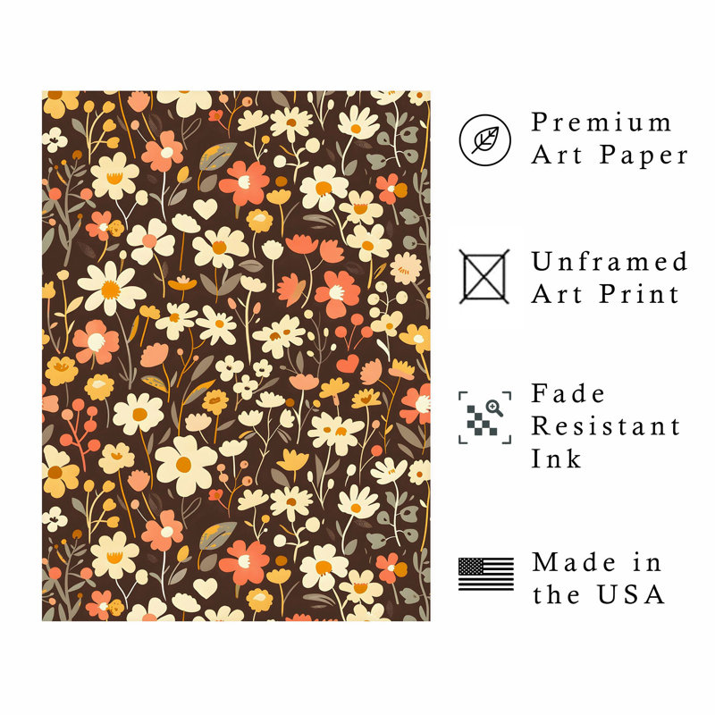 Motif floral de fleurs sauvages I Cottage, H 16 po x l 12 po