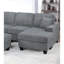Causeuse LAF avec port USB, ensemble de conversation modulaire de style moderne 5 pièces avec accoudoir de coin et repose-pieds RAF avec rangement et fini brouillard-1707157347