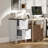 Vertical File Cabinet With 2 Drawers, Rustic Farmhouse Office Storage Cabinet For A4 & Letter Size Files, Distressed White With Black Metal Accents-254209562