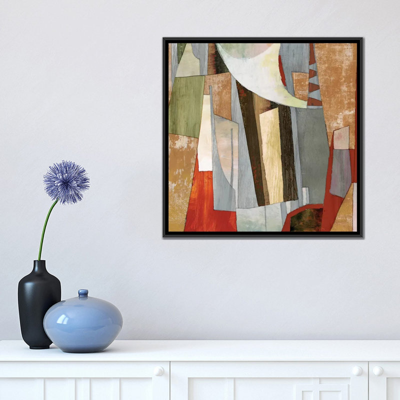 " Landscape Collage " by PI Studio, 18" H x 18" W x 1.5" D, Black Framed Canvas, No Mat
