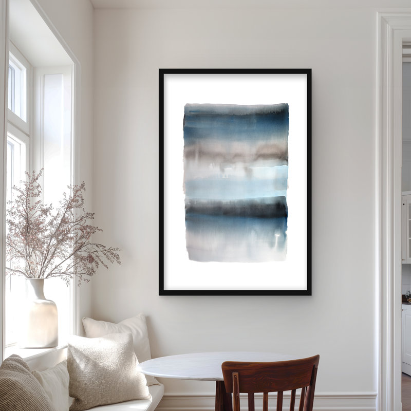 Imprimé mat à rayures bleues | Décoration élégante