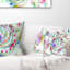 Coussin lombaire floral tourbillon à fleurs exotiques