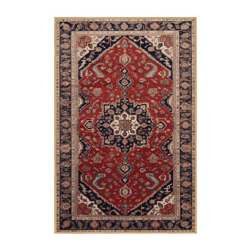 Tapis brun lavable à la machine, Rectangle 7 pi x 10 pi