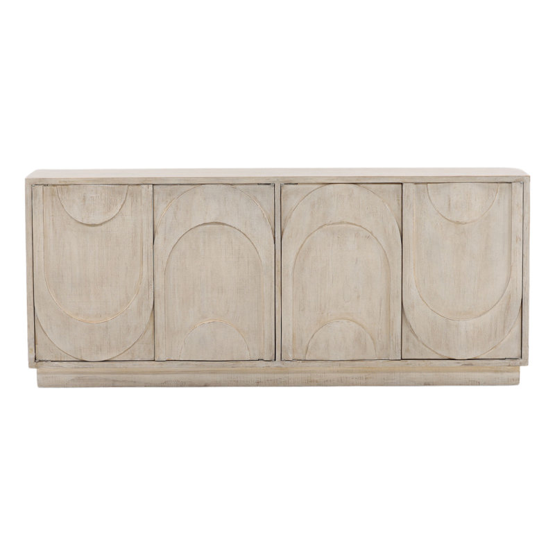 Riley 78" Reclaimed Pine Wood Sideboard, Light Warm Wash