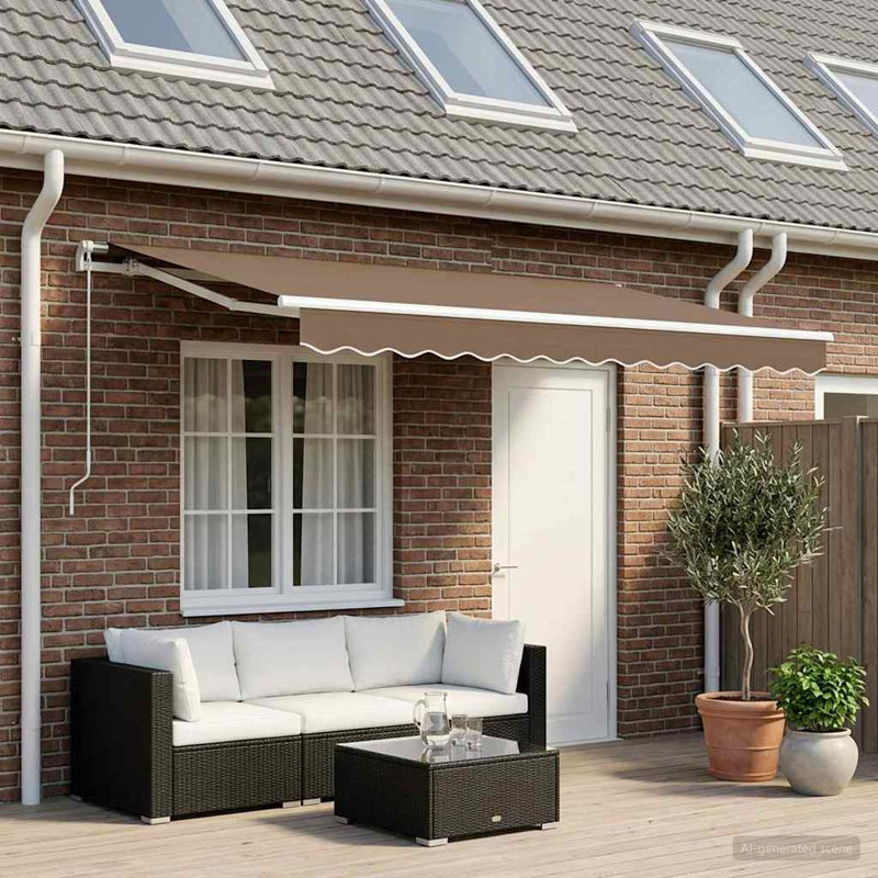 VidaXL Polyester Cover Retractable Fabric Replacement, Does Not Applycm H x 450cm W x 350cm D