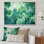 Jade, jungle épaisse, jungle de palmiers III - Art mural palmiers pour salon