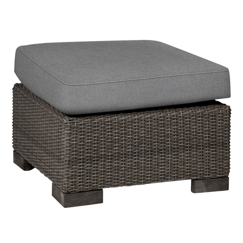 Repose-pieds club tissé - noyer noir, Welt, Verona brume, Noyer noir