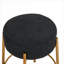 Ensemble de 2 tabourets de bar rembourrés en tissu noir élégant pour cuisine et bar de 24 po de hauteur