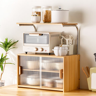 Armoire de rangement de cuisine à 3 niveaux avec planche