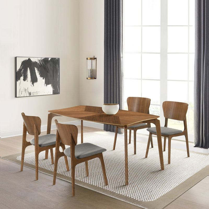 Chaises de salle à manger Jennelle, Gris anthracite, Brun, 2