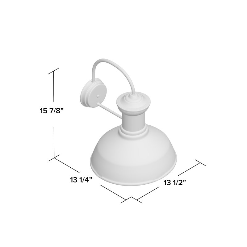 Fredricksburg Small One Light Outdoor Wall Lantern from Generation Lighting , Satin Aluminum, 11.94" H x 10" W x 10" D, Yes