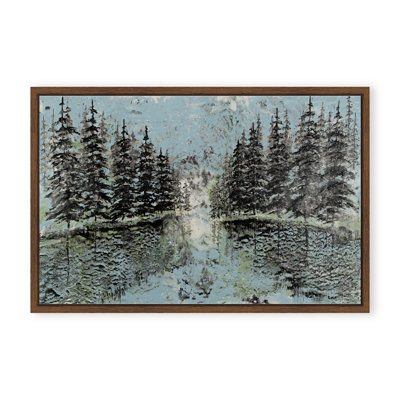 Nature Inspired "Evergreen Reflection" Canvas Wall Art By Karen Biery