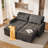 Muns 58" Pull Out Couch Sofa with Separate Ottoman and Adjustable Backrest