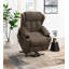 Fauteuil inclinable électrique en lin brun Lusio