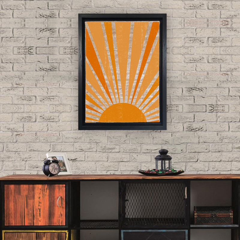Decorative Canvas Painting, 26" H x 18.1" W, Black, Orange