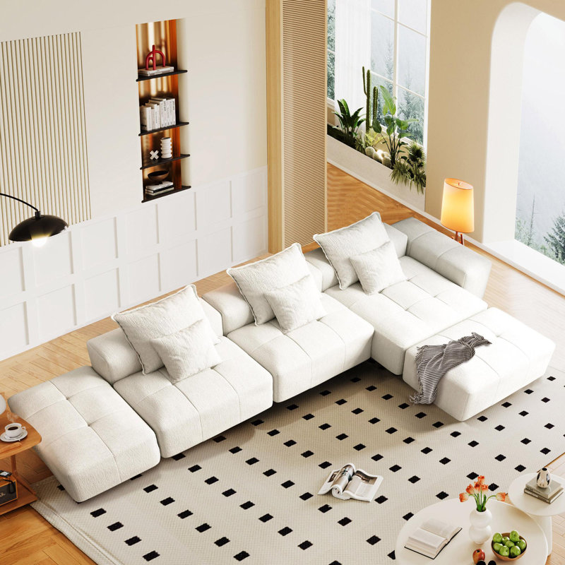 Canapé modulaire surdimensionné Boneless, Beige