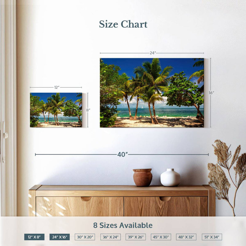 Plage relaxante de Key West, H 16 po x l 24 po