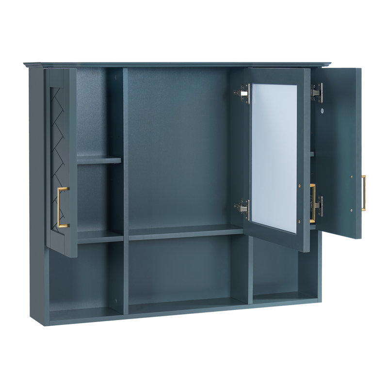35 Inch 2-In-1  Wall Mounted Medicine Cabinet With Adjustable Shelves & Soft Close Doors, High-Define Mirror With Storage For Bathroom Vanity