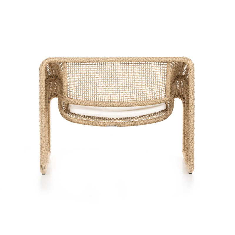 Selma Outdoor Lounge Chair, Venao Ivory/Faux Hyacinth