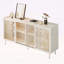 Buffet polyvalent en bois rustique pour le rangement et la décoration du salon