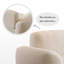 Canapé modulaire réglable en chenille blanc crème-845760047