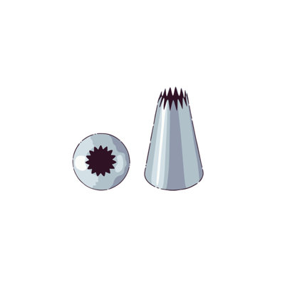 Restaurantware-Pastry Tek Piping Tip, 1 Reusable Open Star Pastry Tip - #363, Dent-Resistant, Stainless Steel Icing Tip, Dishwasher-Safe, Decorate Cupcakes, Cakes, or Cookies